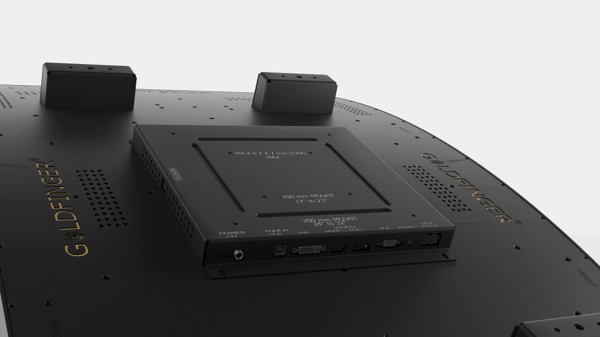 43" C-Curve Monitor back angle