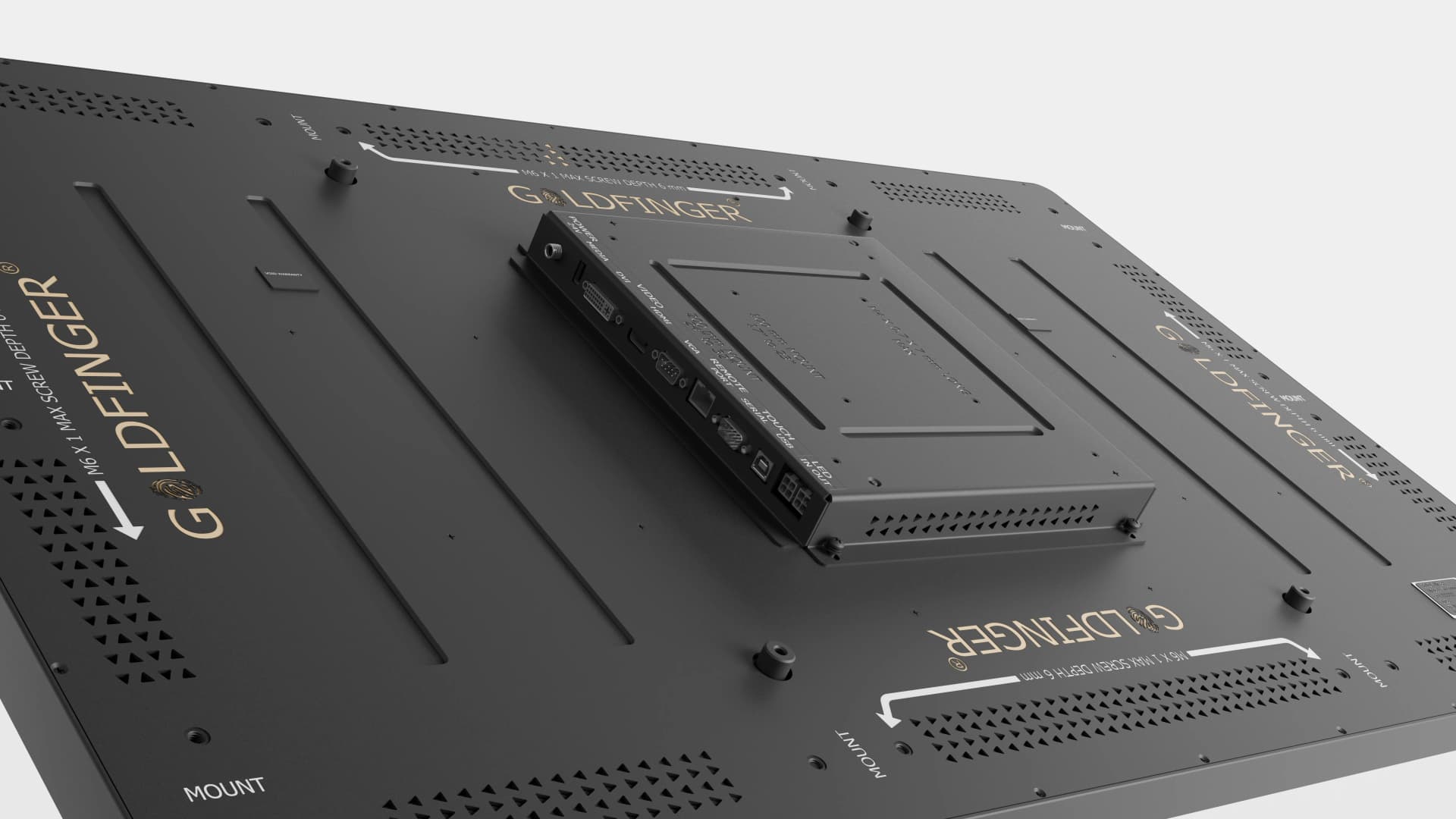 43" Flat Monitor back angle